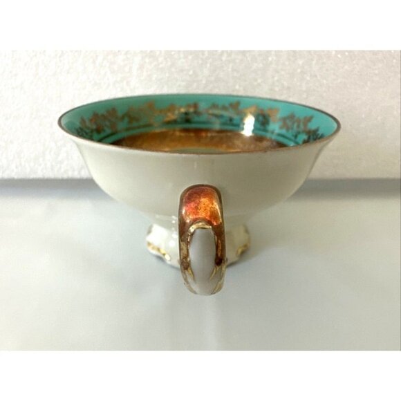Alka Bavaria "Sylvia" Min Tea Cup Teal with 22K Gold Trim Throughout - Very Rare - Picture 11 of 11